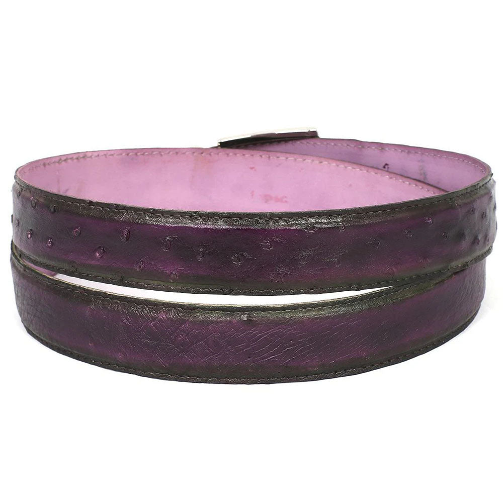 Paul Parkman Genuine Ostrich Belt Purple (B04-PURP)