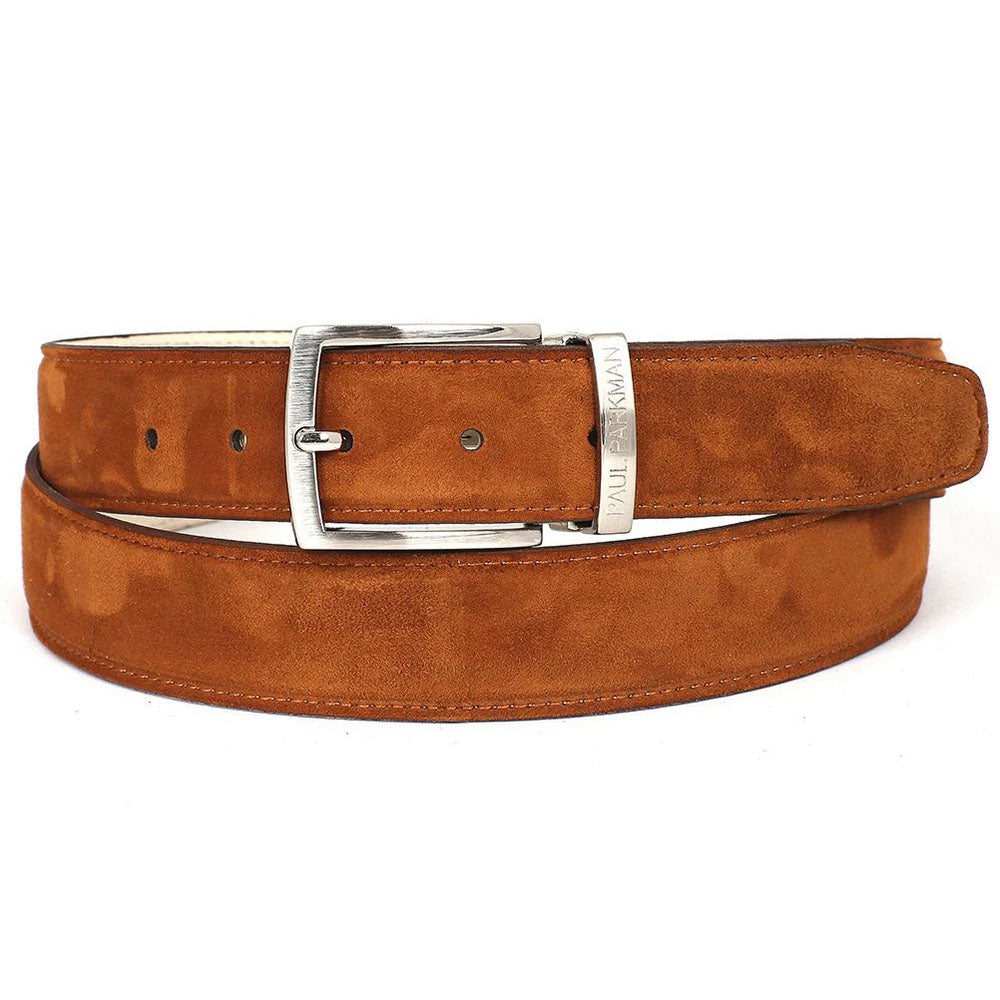 Paul Parkman Suede Belt Tobacco