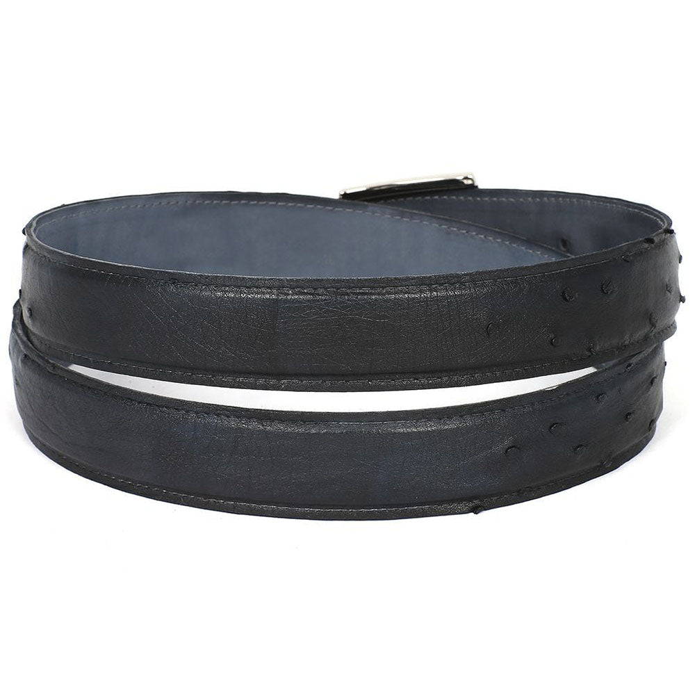 Paul Parkman Genuine Ostrich Belt Black (B04-BLK)
