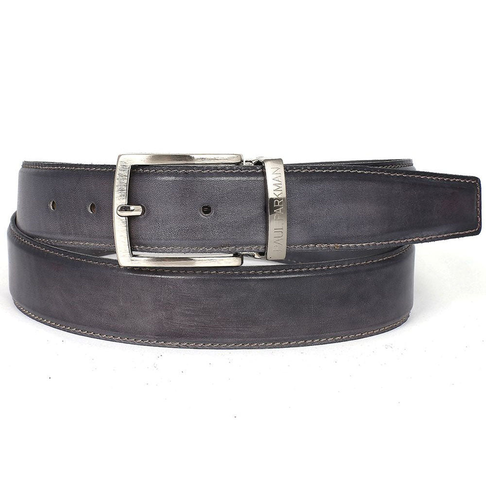 Paul Parkman Leather Belt Hand-Painted Gray
