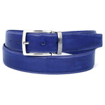 Paul Parkman Leather Belt Hand-Painted Blue