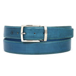 Paul Parkman Leather Belt Hand-Painted Sky Blue