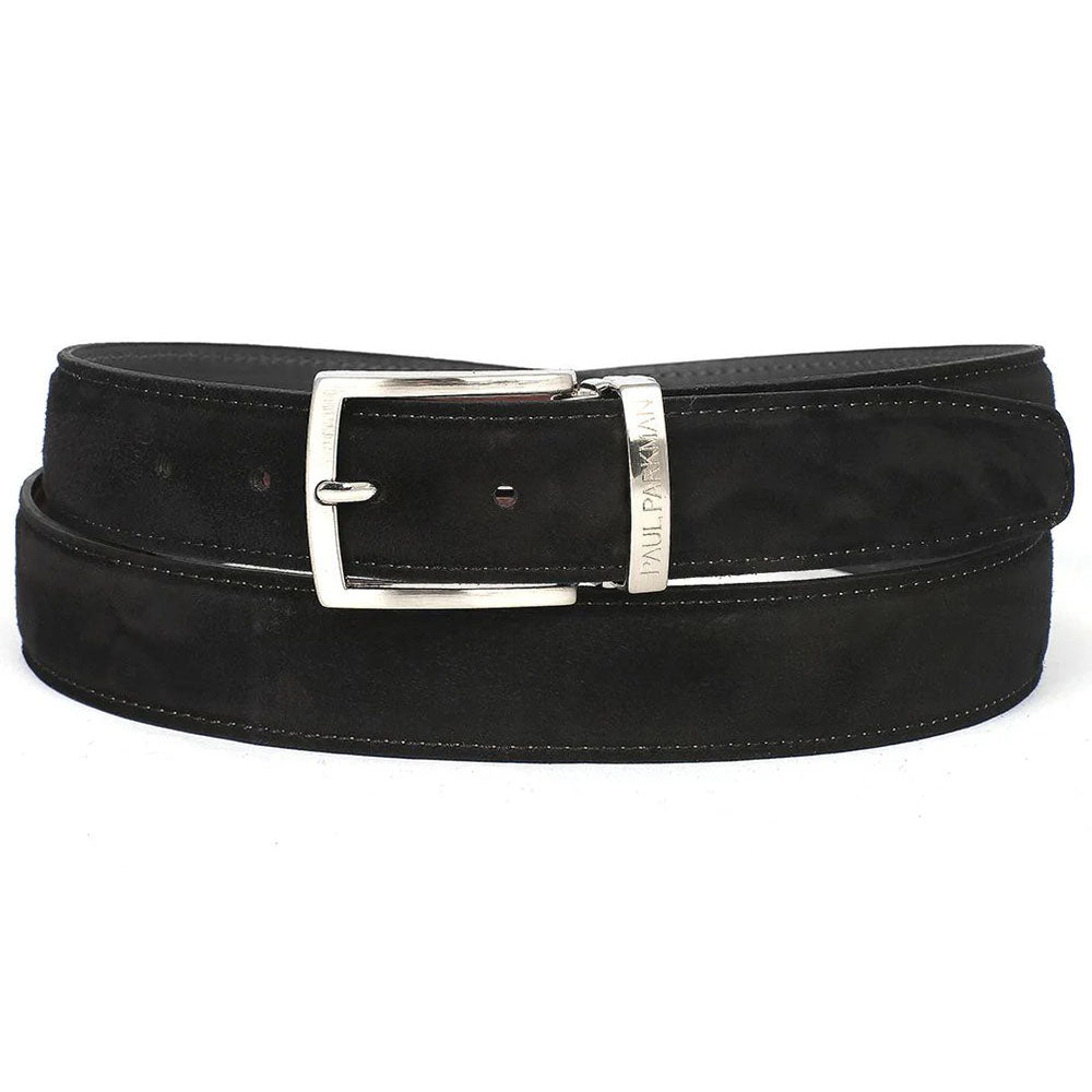 Paul Parkman Suede Belt Black
