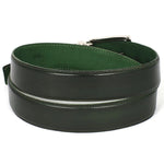 Paul Parkman Leather Belt Hand-Painted Dark Green (B01-DARK-GRN)
