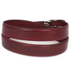 Paul Parkman Leather Belt Hand-Painted Bordeaux (B01-BRD)