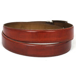 Paul Parkman Leather Belt Hand-Painted Reddish Brown (B01-RDH)