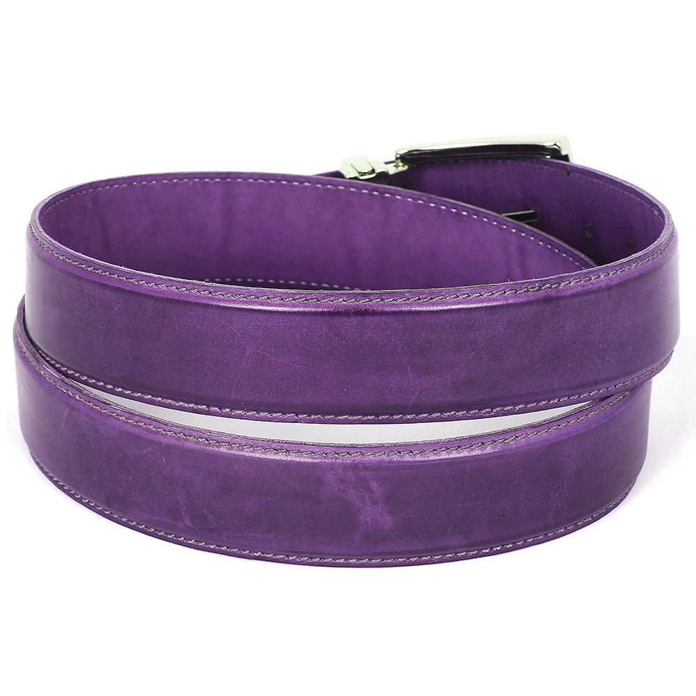 Paul Parkman Leather Belt Hand-Painted Purple (B01-PURP)
