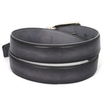 Paul Parkman Leather Belt Hand-Painted Grey & Black (B01-GRY-BLK)