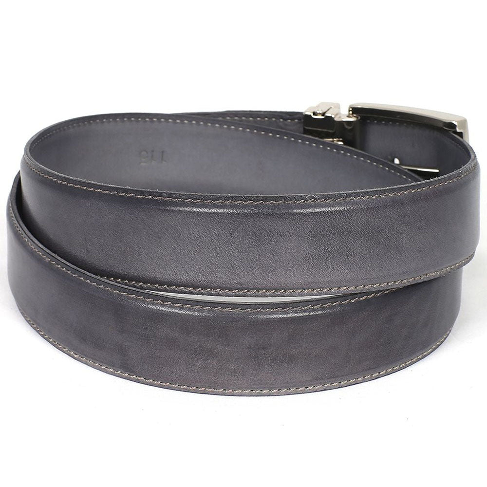 Paul Parkman Leather Belt Hand-Painted Gray (B01-GRAY)