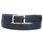 Paul Parkman Genuine Ostrich Belt Navy