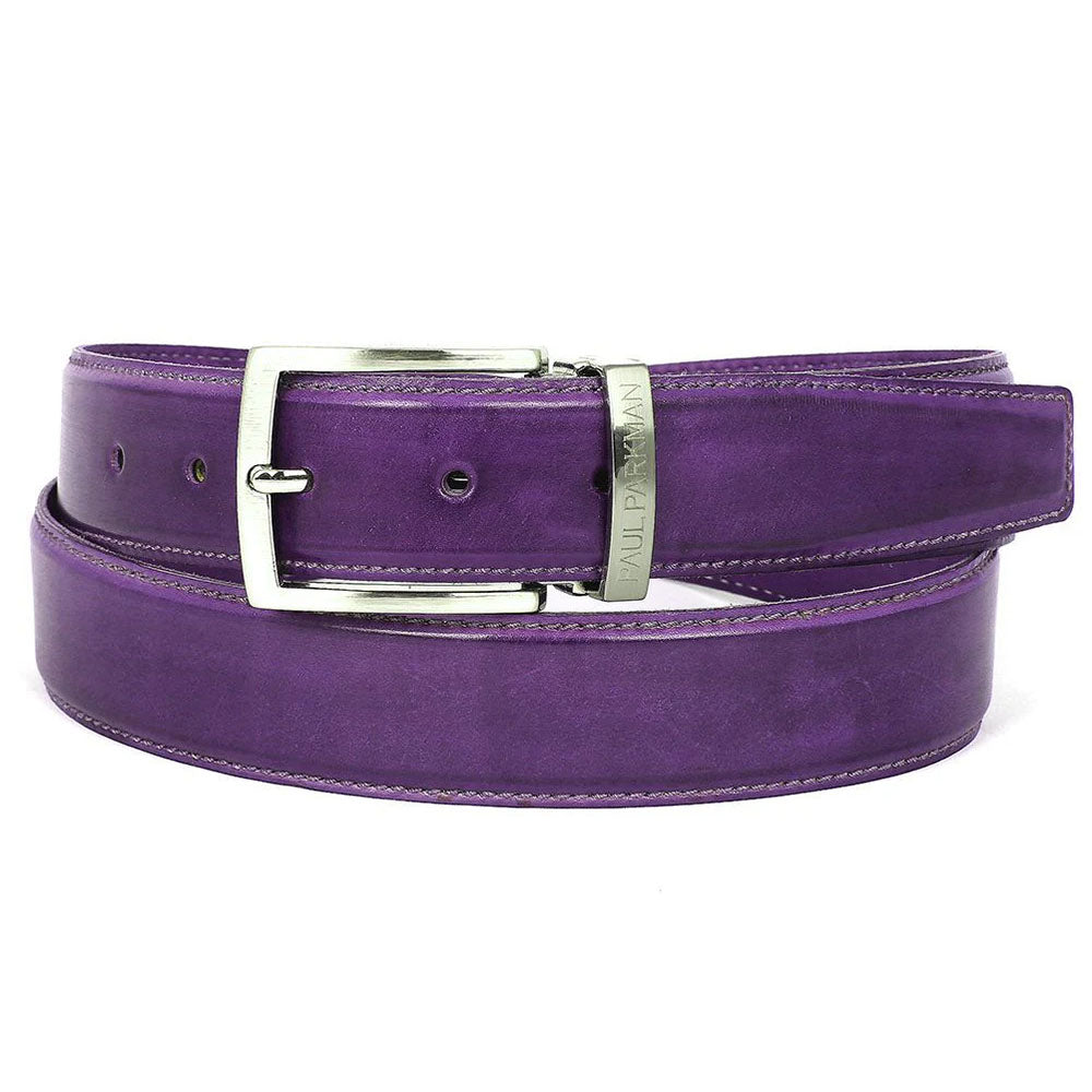 Paul Parkman Leather Belt Hand-Painted Purple