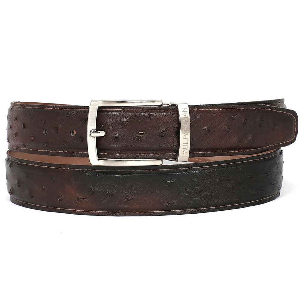Paul Parkman Genuine Ostrich Belt Brown