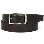 Paul Parkman Leather Belt Hand-Painted Dark Brown