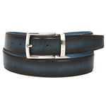 Paul Parkman Leather Belt Hand-Painted Brown & Blue