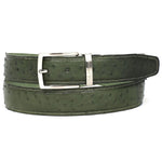 Paul Parkman Genuine Ostrich Belt Green
