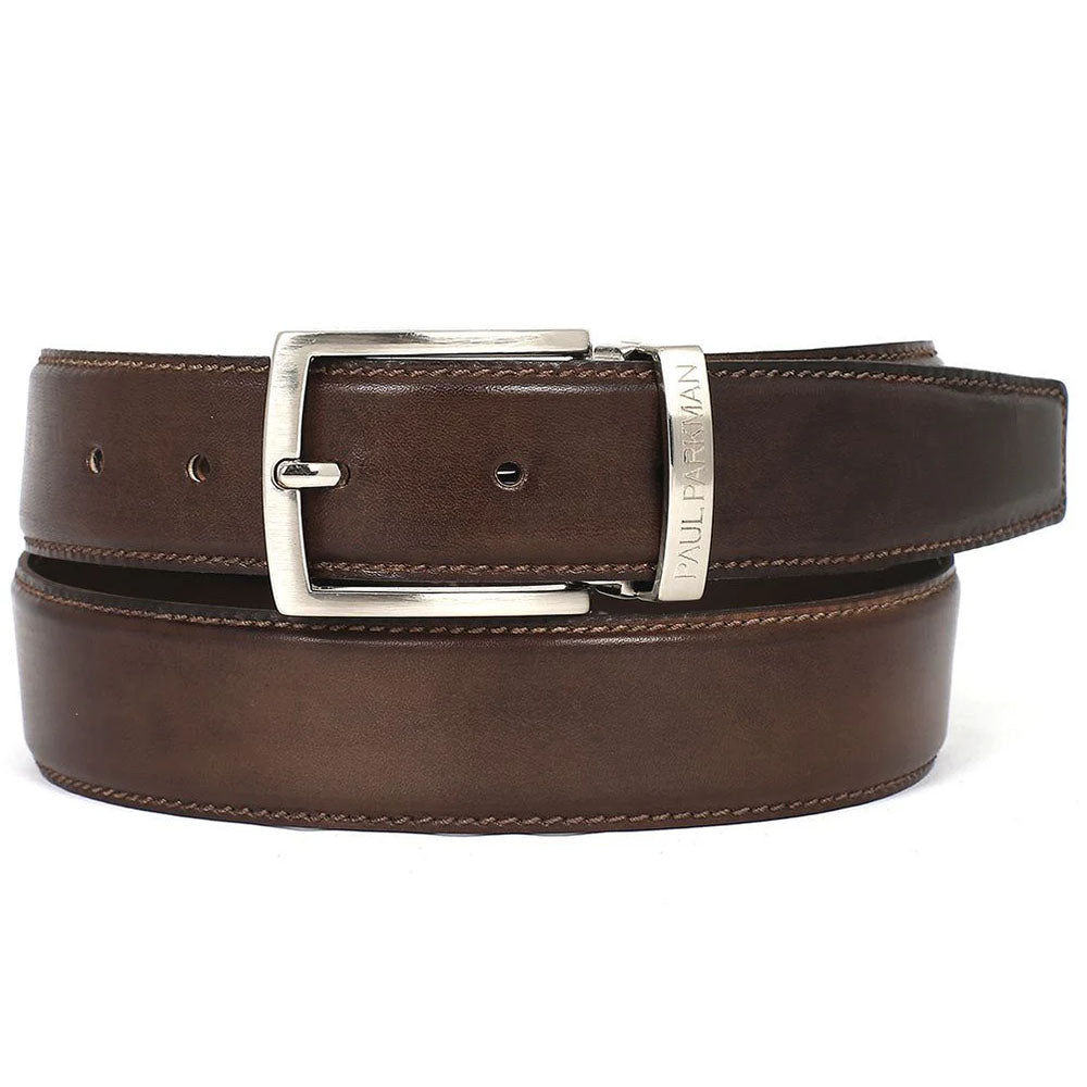 Paul Parkman Leather Belt Hand-Painted Brown