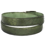 Paul Parkman Genuine Ostrich Belt Green (B04-GREEN)
