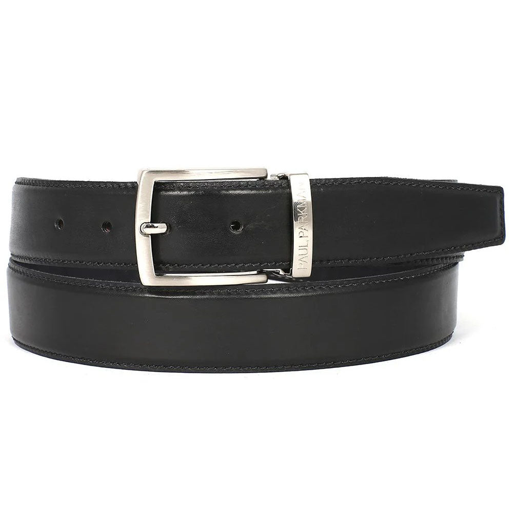 Paul Parkman Leather Belt Hand-Painted Black