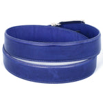 Paul Parkman Leather Belt Hand-Painted Blue (B01-BLU)
