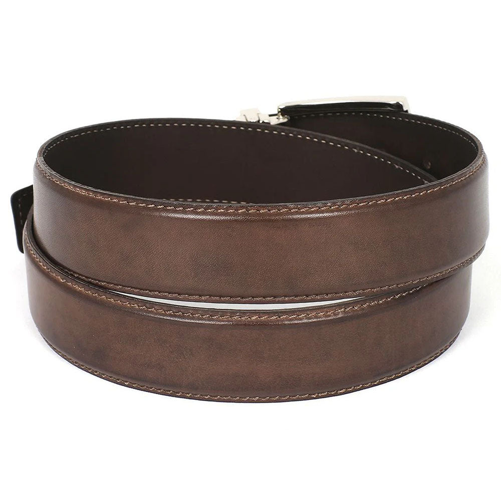 Paul Parkman Leather Belt Hand-Painted Brown (B01-ANTBRW)