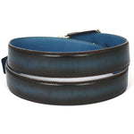 Paul Parkman Leather Belt Hand-Painted Brown & Blue (B01-BRW-BLU)