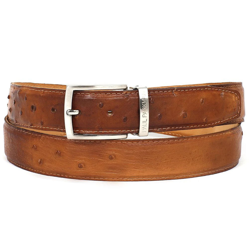 Paul Parkman Genuine Ostrich Belt Camel