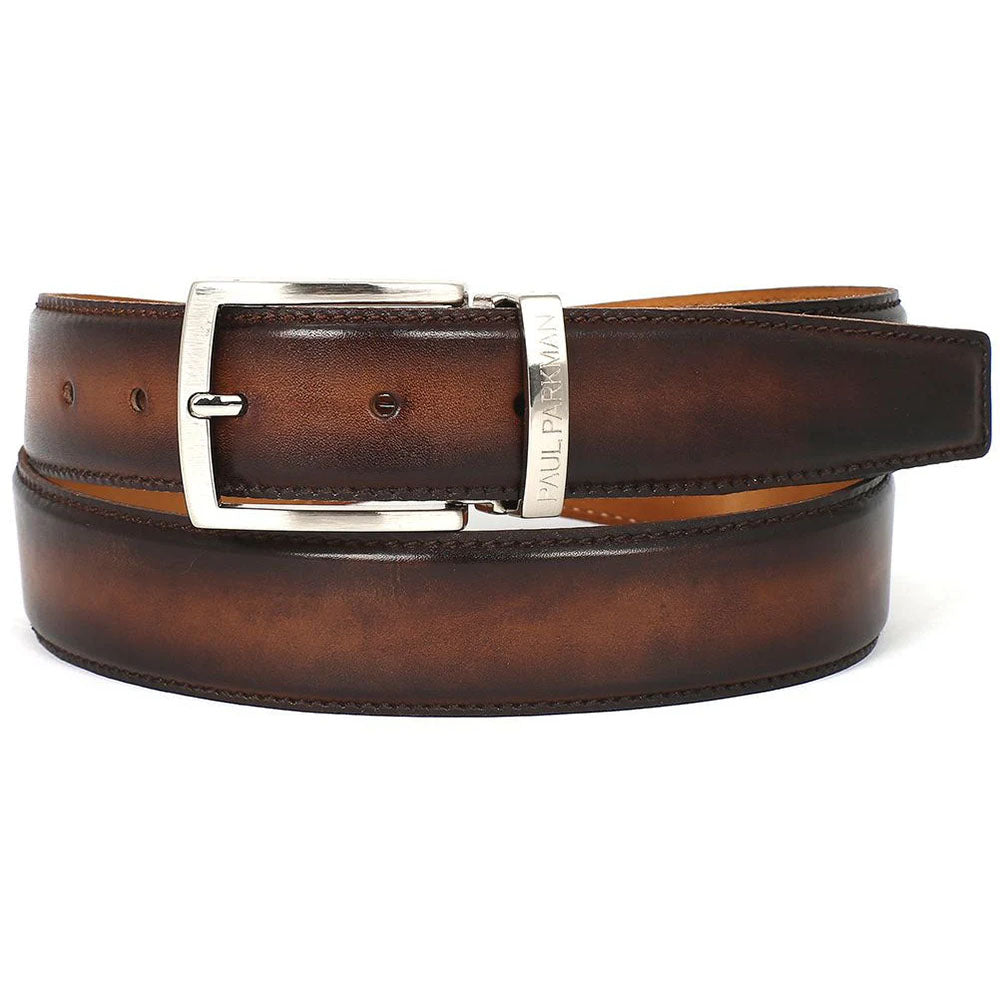 Paul Parkman Leather Belt Hand-Painted Brown