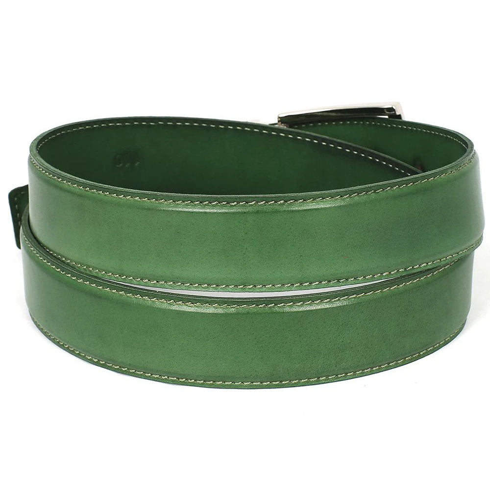 Paul Parkman Leather Belt Hand-Painted Green (B01-LGRN)