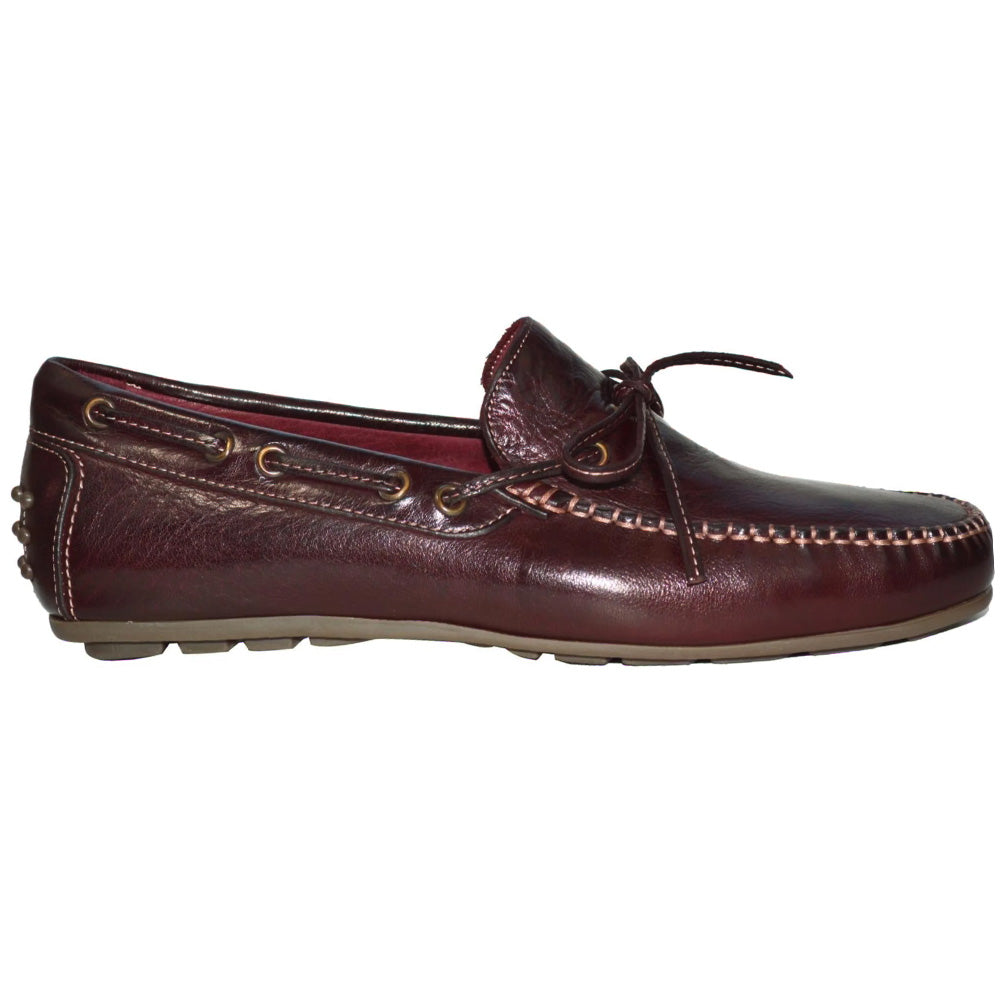 Paolo Shoes Aral Nappa Driving Shoe Burgundy