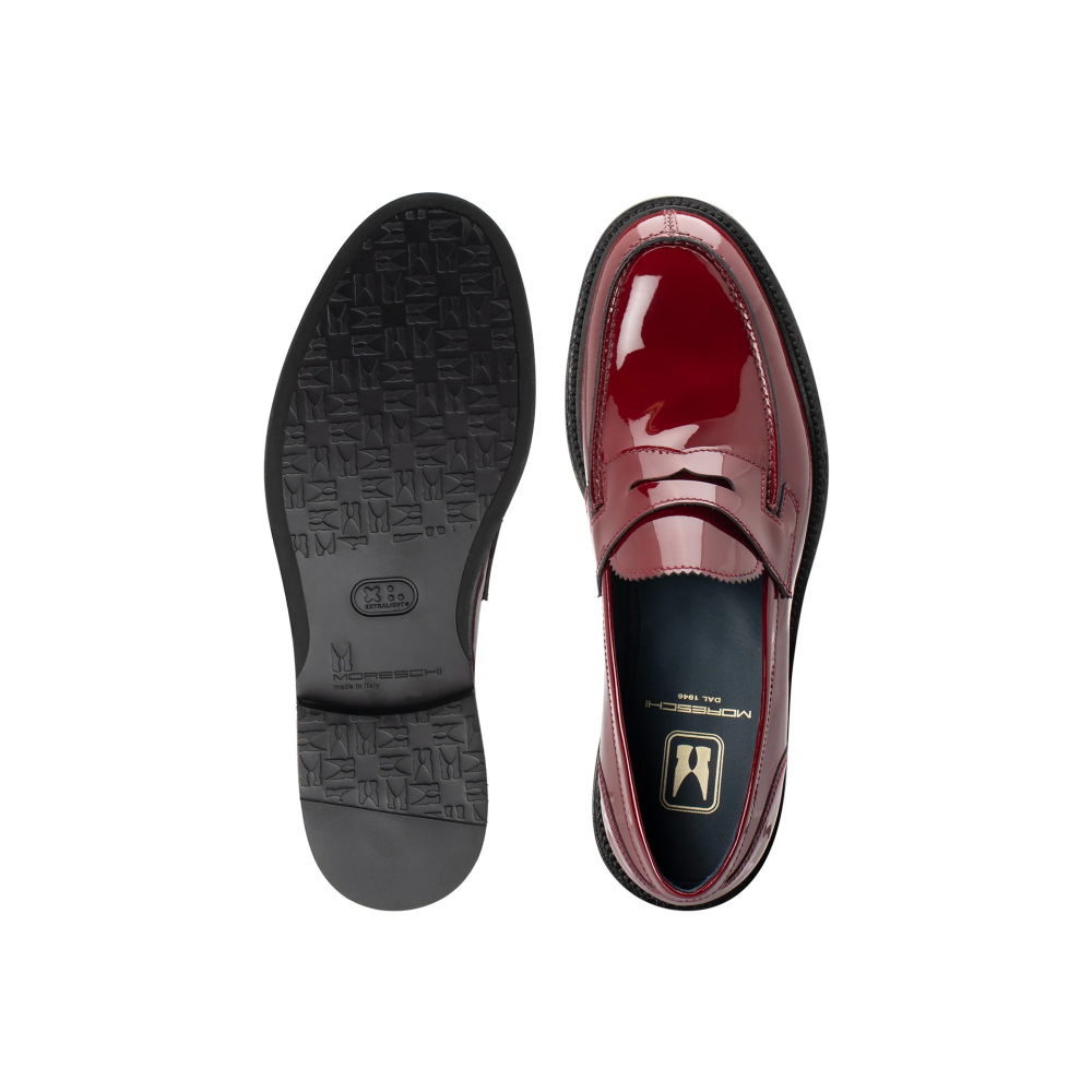 Moreschi 302497C Patent Leather Loafers Bordeaux