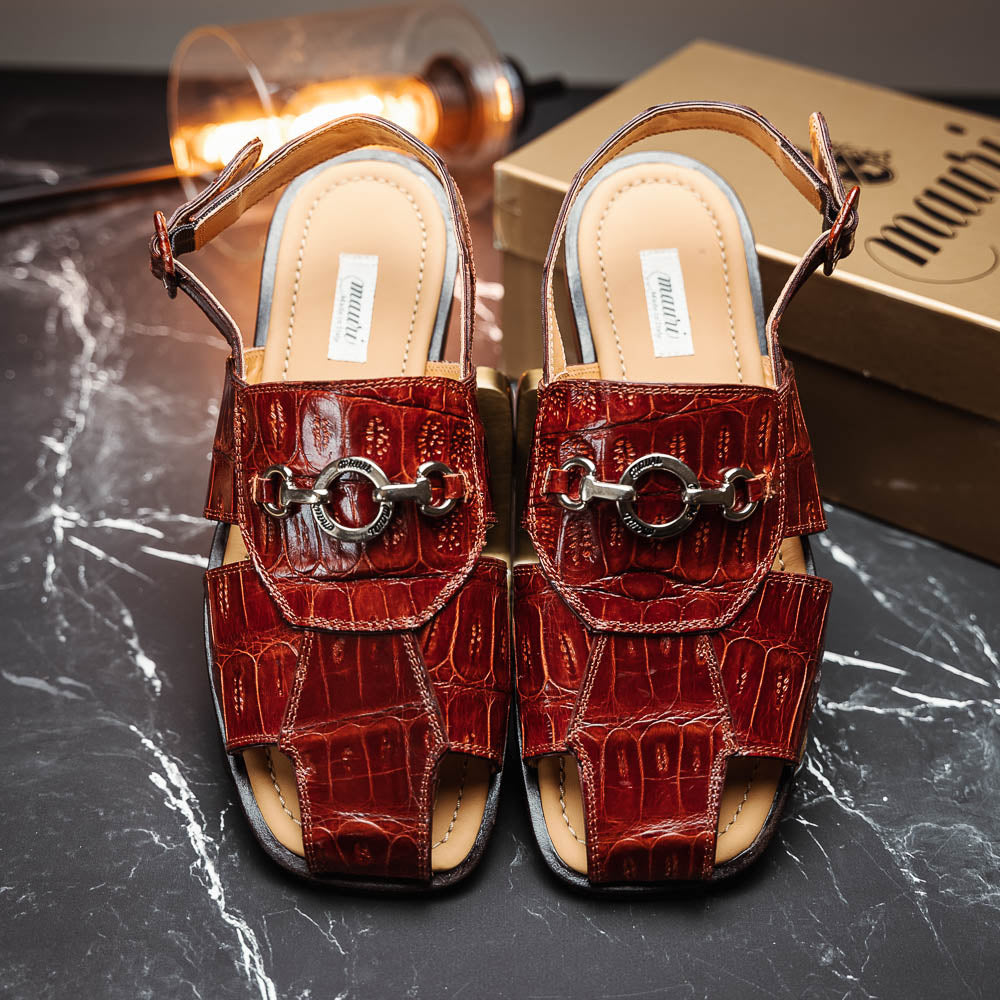 Mauri 1880 Marzio Baby Crocodile Sandals (Special Order)