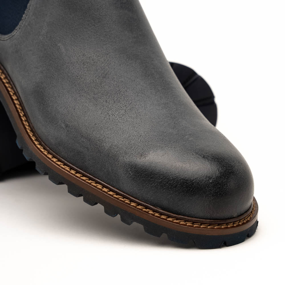 Calzoleria Toscana 1969 Velour Wax Suede Ankle Boot Stone