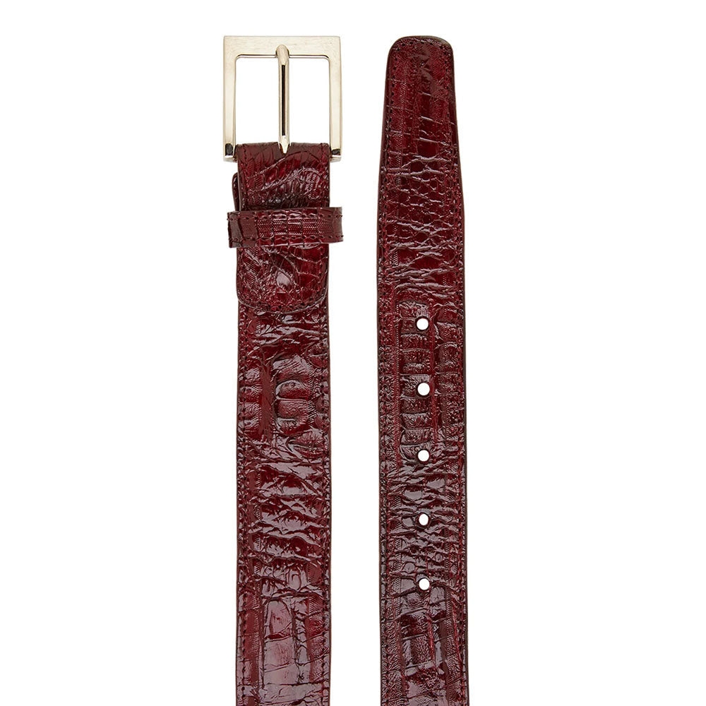 Belvedere Caiman Crocodile Belt Burgundy (1999)
