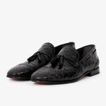 Vinci Leather The Istanbul Tassel Loafer Black