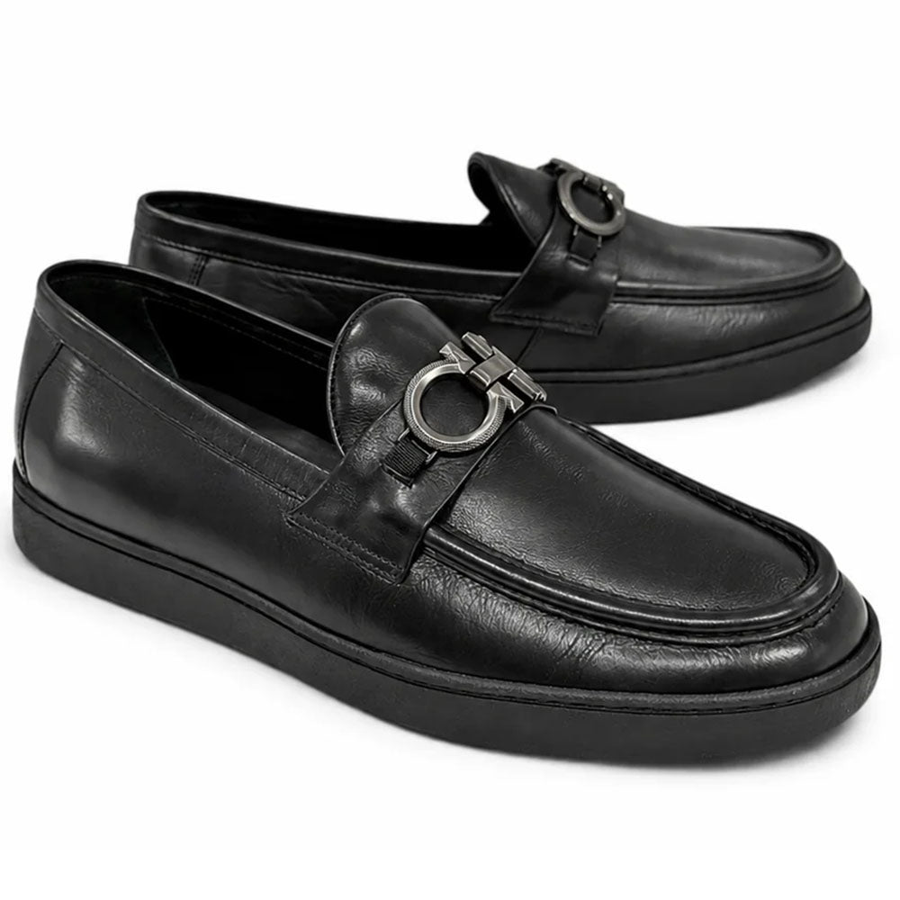 Corrente P01013 Polonia Buckle Loafer Black