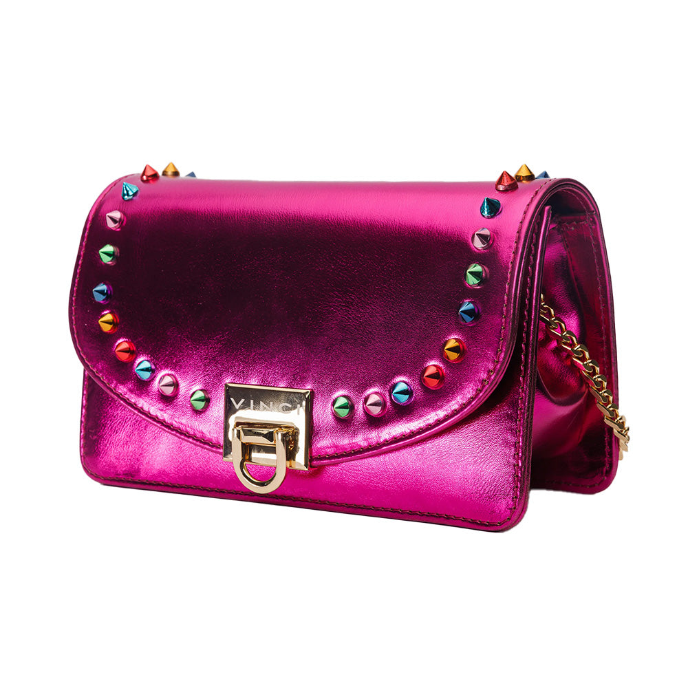 Vinci Leather The Caris Women's Leather Handbag Fuchsia