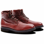 Calzoleria Toscana 3236 Buffalo & Crocodile Shearling Boots Cherry