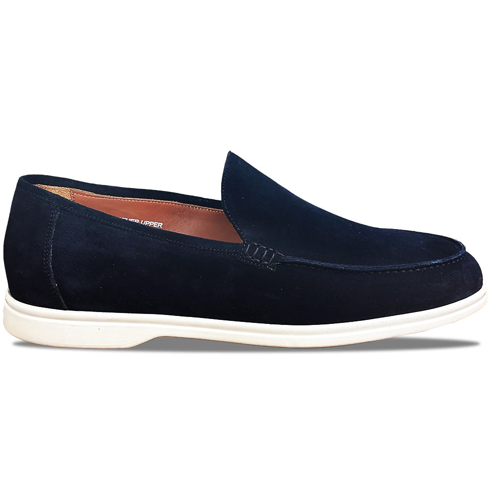 Calzoleria Toscana Sommo Venetian Suede Loafer Navy Blue
