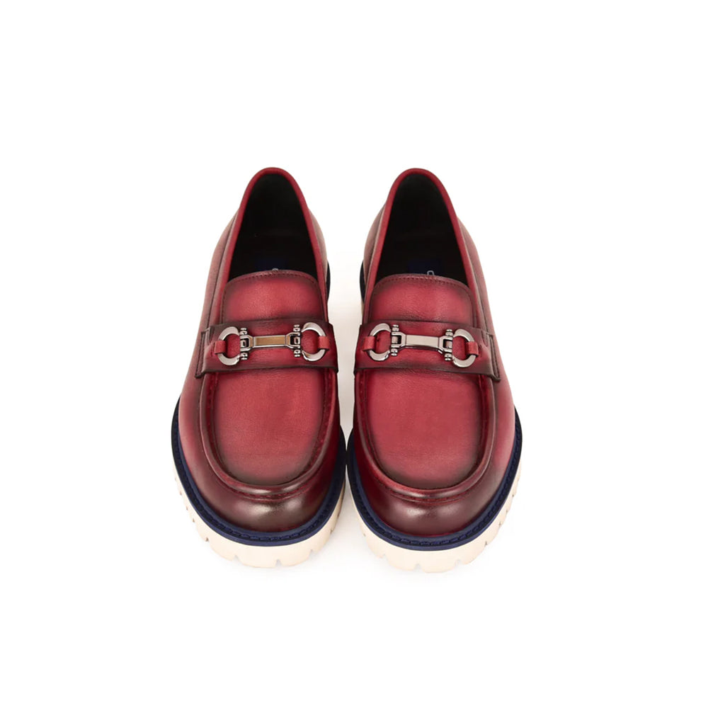 Corrente C0001203-7887 Buckle Loafer Burgundy