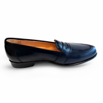 Zelli Savannah Calfskin Penny Loafers Navy