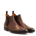 Mezlan Vanguard Croc Print Chelsea Boot Cognac (20061)