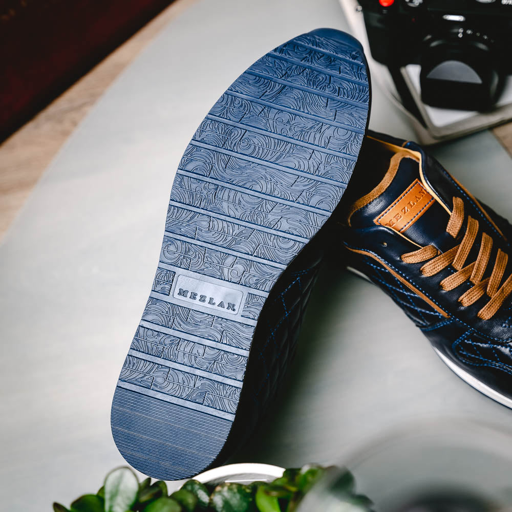 Mezlan Quilted Sneakers Blue EXCLUSIVE (20138)