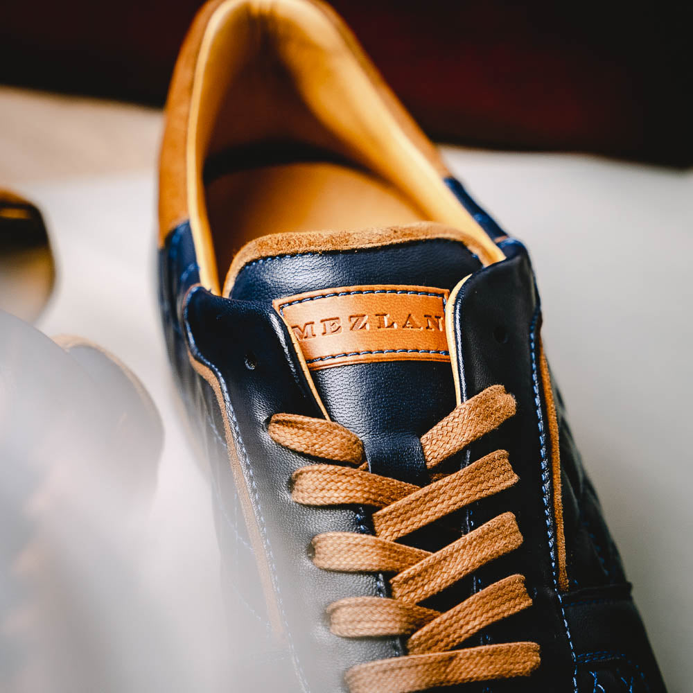 Mezlan Quilted Sneakers Blue EXCLUSIVE (20138)