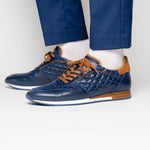 Mezlan Quilted Sneakers Blue EXCLUSIVE (20138)