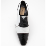 Caporicci 201 Genuine Alligator Spectator Shoes Black / White
