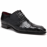 Caporicci 201 Genuine Alligator Shoes Black