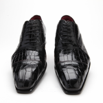 Caporicci 201 Genuine Alligator Shoes Black