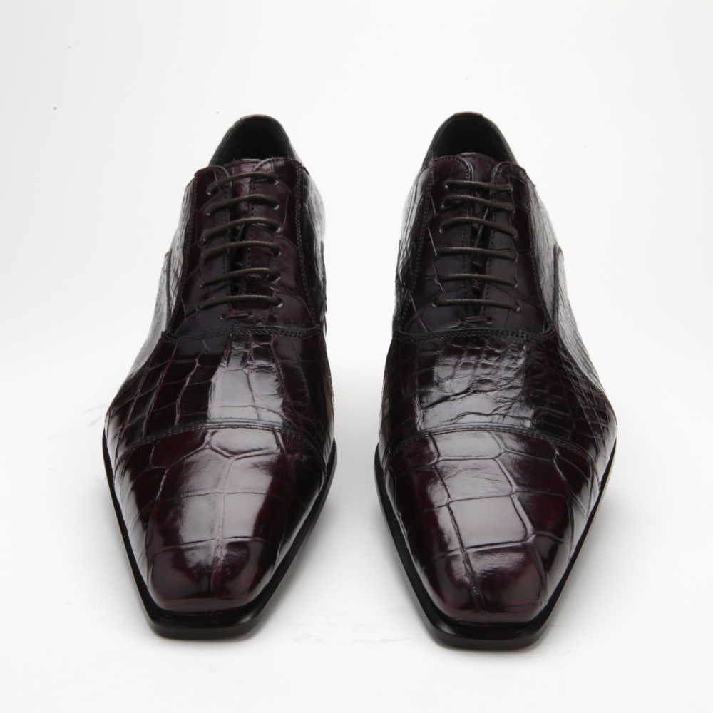 Caporicci 201 Genuine Alligator Shoes Bordo (Burgundy)
