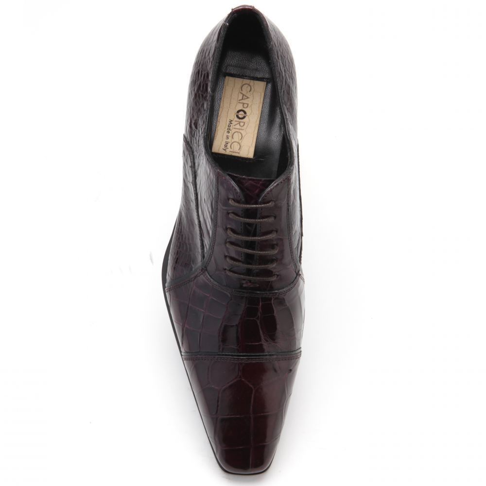 Caporicci 201 Genuine Alligator Shoes Bordo (Burgundy)