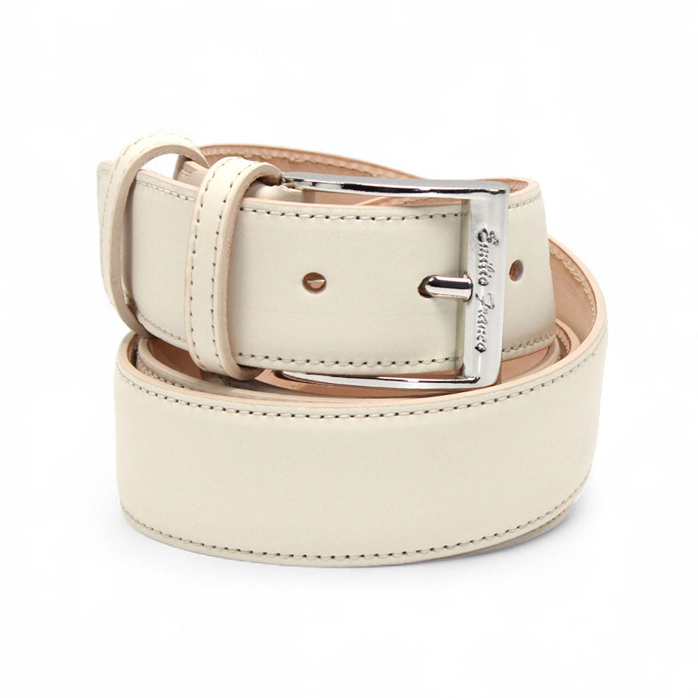 Emilio Franco 201 Leather Belt Bone
